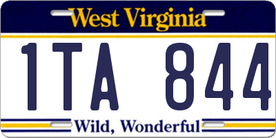 WV license plate 1TA844