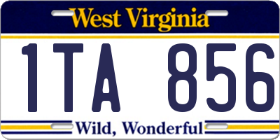 WV license plate 1TA856