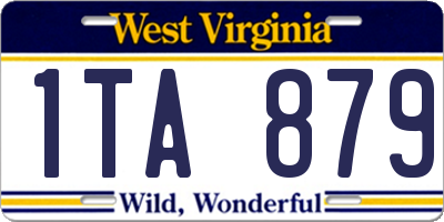 WV license plate 1TA879