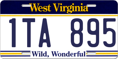 WV license plate 1TA895