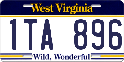 WV license plate 1TA896