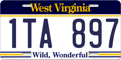 WV license plate 1TA897