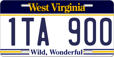 WV license plate 1TA900