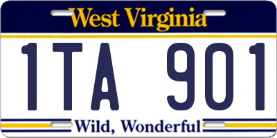 WV license plate 1TA901