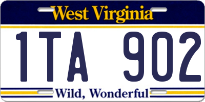 WV license plate 1TA902