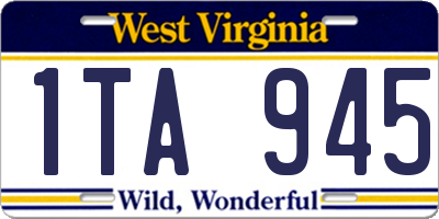 WV license plate 1TA945