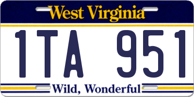 WV license plate 1TA951