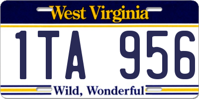WV license plate 1TA956