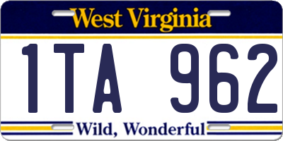 WV license plate 1TA962