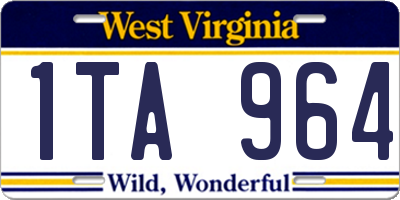 WV license plate 1TA964