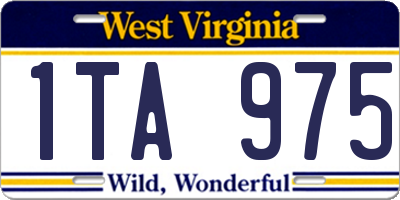 WV license plate 1TA975