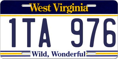 WV license plate 1TA976