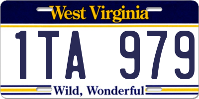 WV license plate 1TA979