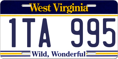 WV license plate 1TA995