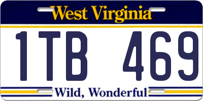 WV license plate 1TB469