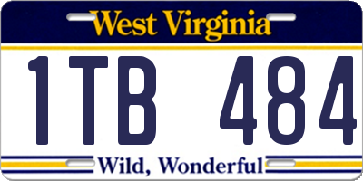 WV license plate 1TB484