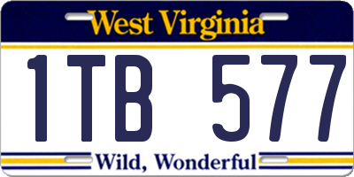 WV license plate 1TB577