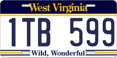 WV license plate 1TB599
