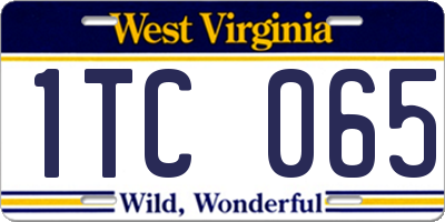 WV license plate 1TC065