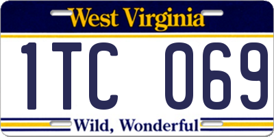 WV license plate 1TC069