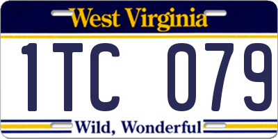 WV license plate 1TC079