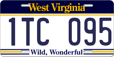 WV license plate 1TC095