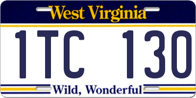 WV license plate 1TC130