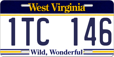 WV license plate 1TC146