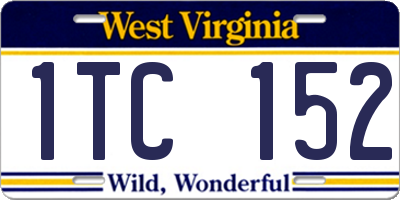 WV license plate 1TC152