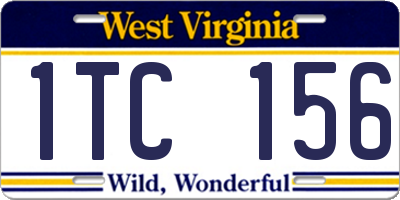 WV license plate 1TC156