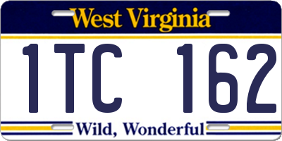 WV license plate 1TC162