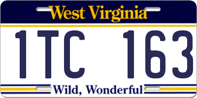 WV license plate 1TC163