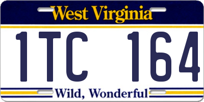 WV license plate 1TC164