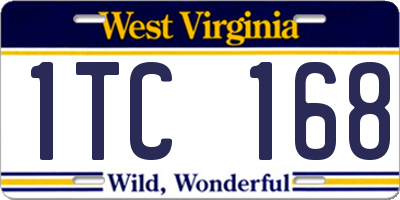 WV license plate 1TC168