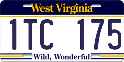 WV license plate 1TC175