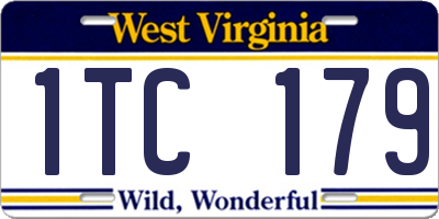 WV license plate 1TC179