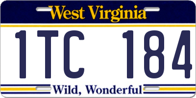 WV license plate 1TC184