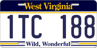 WV license plate 1TC188