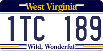WV license plate 1TC189