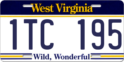 WV license plate 1TC195