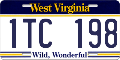 WV license plate 1TC198