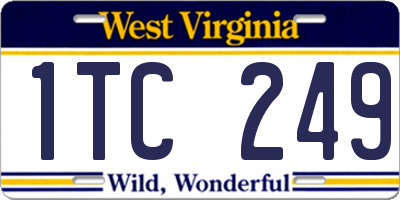 WV license plate 1TC249