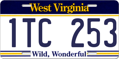 WV license plate 1TC253