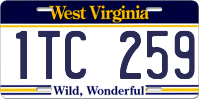 WV license plate 1TC259