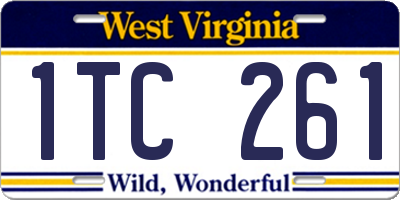WV license plate 1TC261
