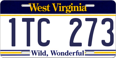 WV license plate 1TC273