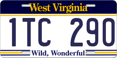 WV license plate 1TC290