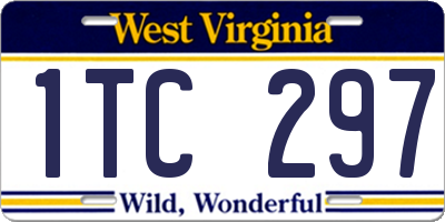 WV license plate 1TC297