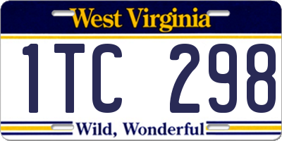 WV license plate 1TC298