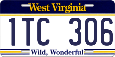WV license plate 1TC306